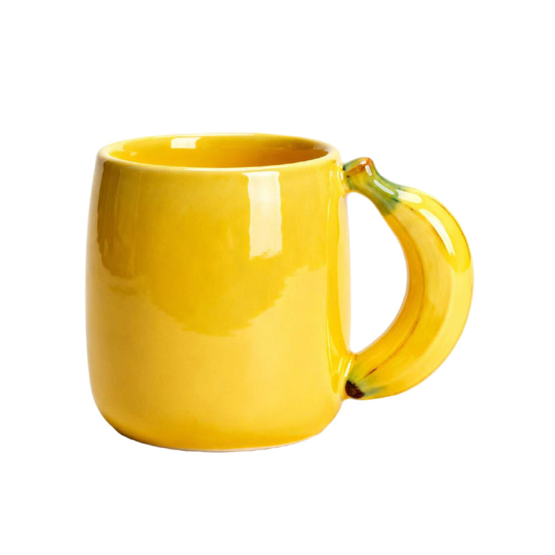 Bloomingware BM-56 Banana Sunrise ceramic mug 16oz — bright tropical banana design