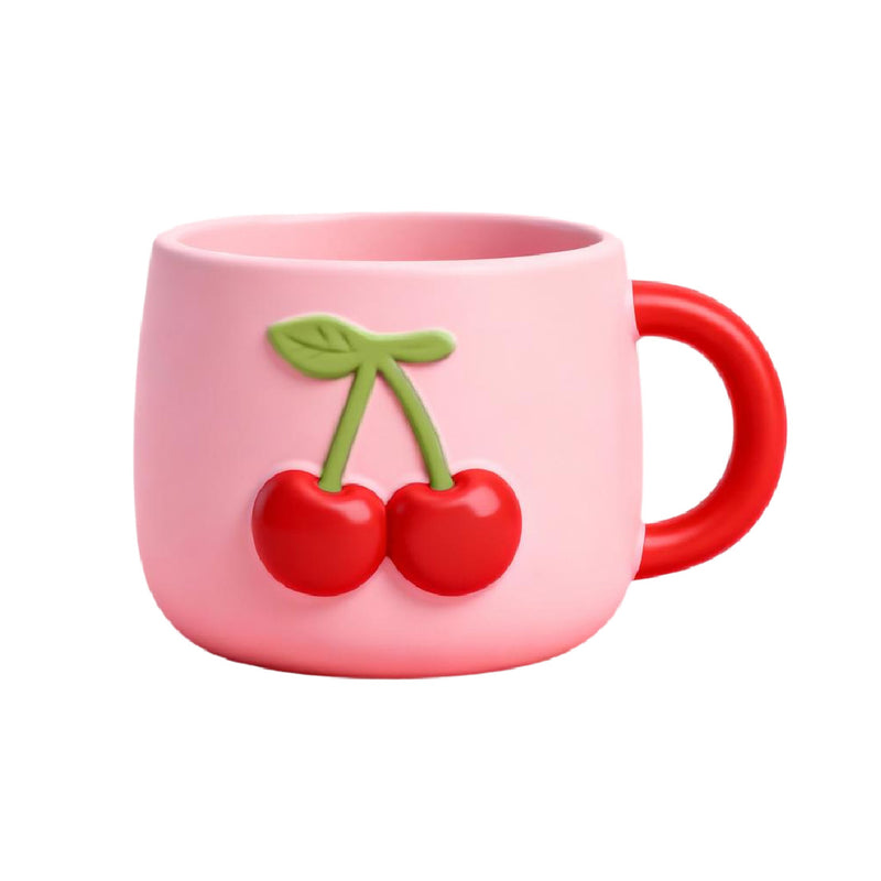 Bloomingware BM-47 Cherry Cute ceramic fruit mug 16oz — hand-painted cherry design