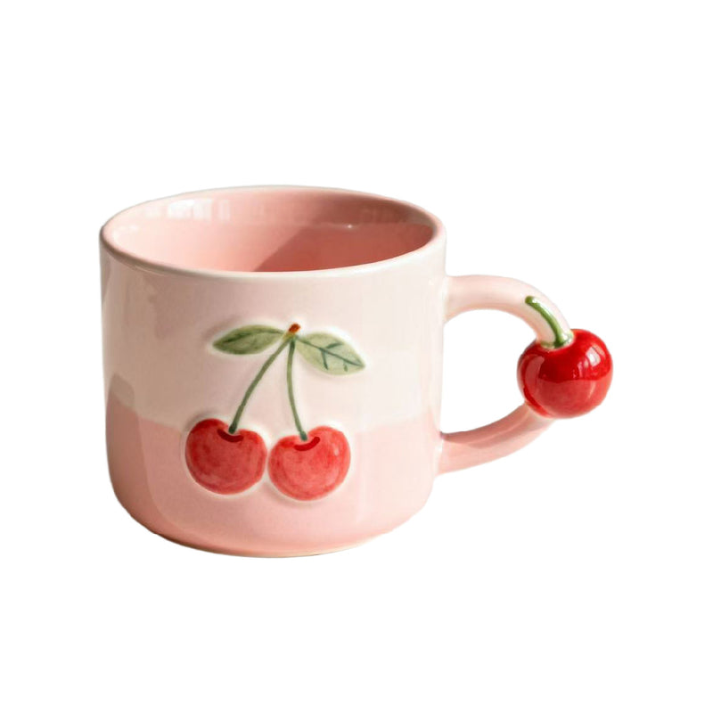 Bloomingware BM-48 Cherry Handle Charm ceramic mug 16oz — playful cherry handle design