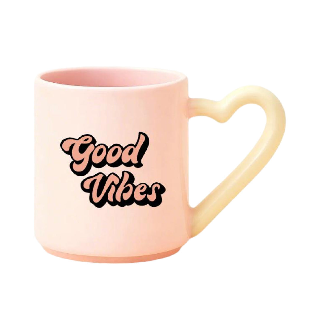 Bloomingware Good Vibes ceramic affirmation mug BM-28 — positive mindfulness drinkware