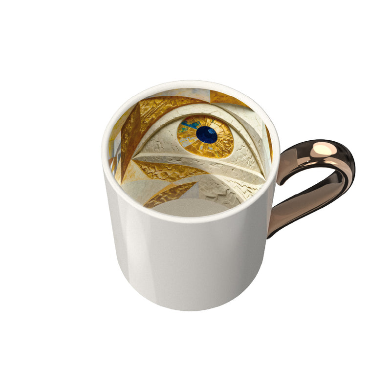 Bloomingware BM-25 Kingdom Artist ceramic mug 16oz with gold handle — hidden kingdom art