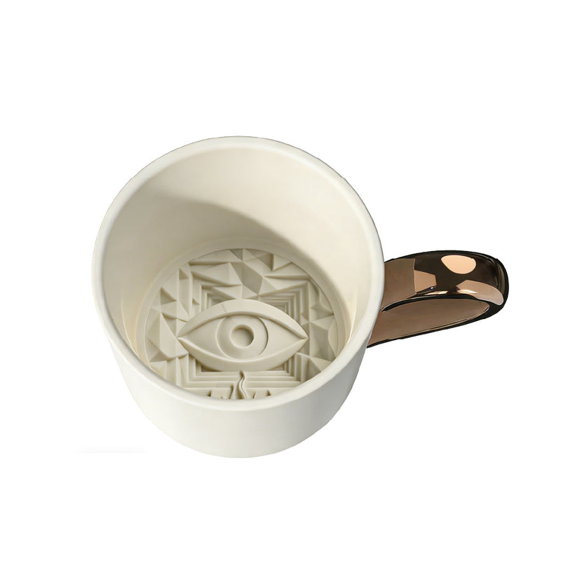 Bloomingware BM-26 Wild West Artist ceramic mug 14oz with gold handle — hidden western art