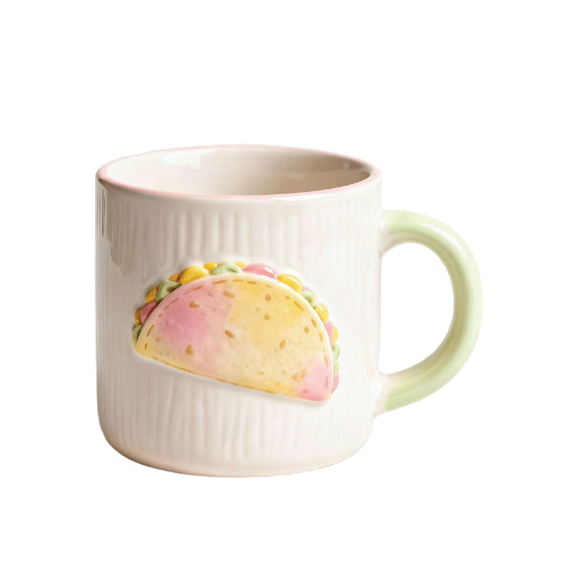 Bloomingware BM-74 Pastel Taco Treat ceramic novelty mug 16oz — taco design