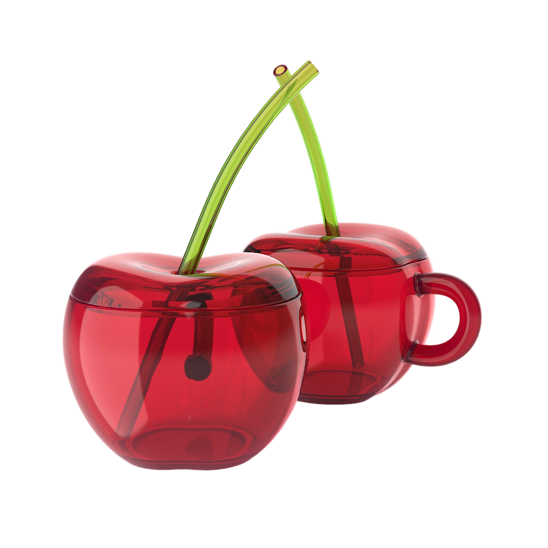 Glass Cherry Duo Fruit Mug