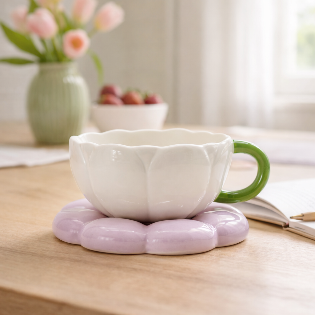 Blossom Glow Daisy White Flower Mug