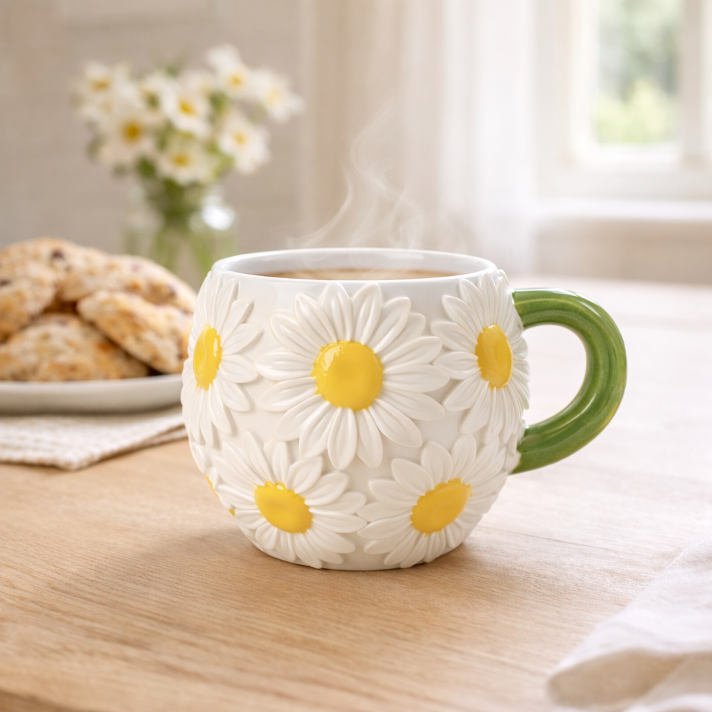 Daisy Meadow Relief Flower Mug