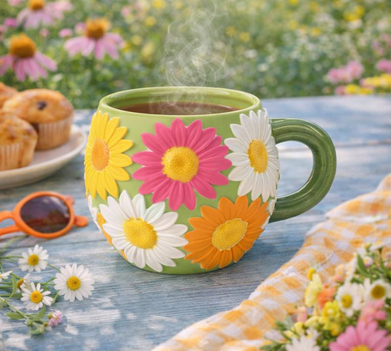 Fiesta Daisy Meadow Green Flower Mug