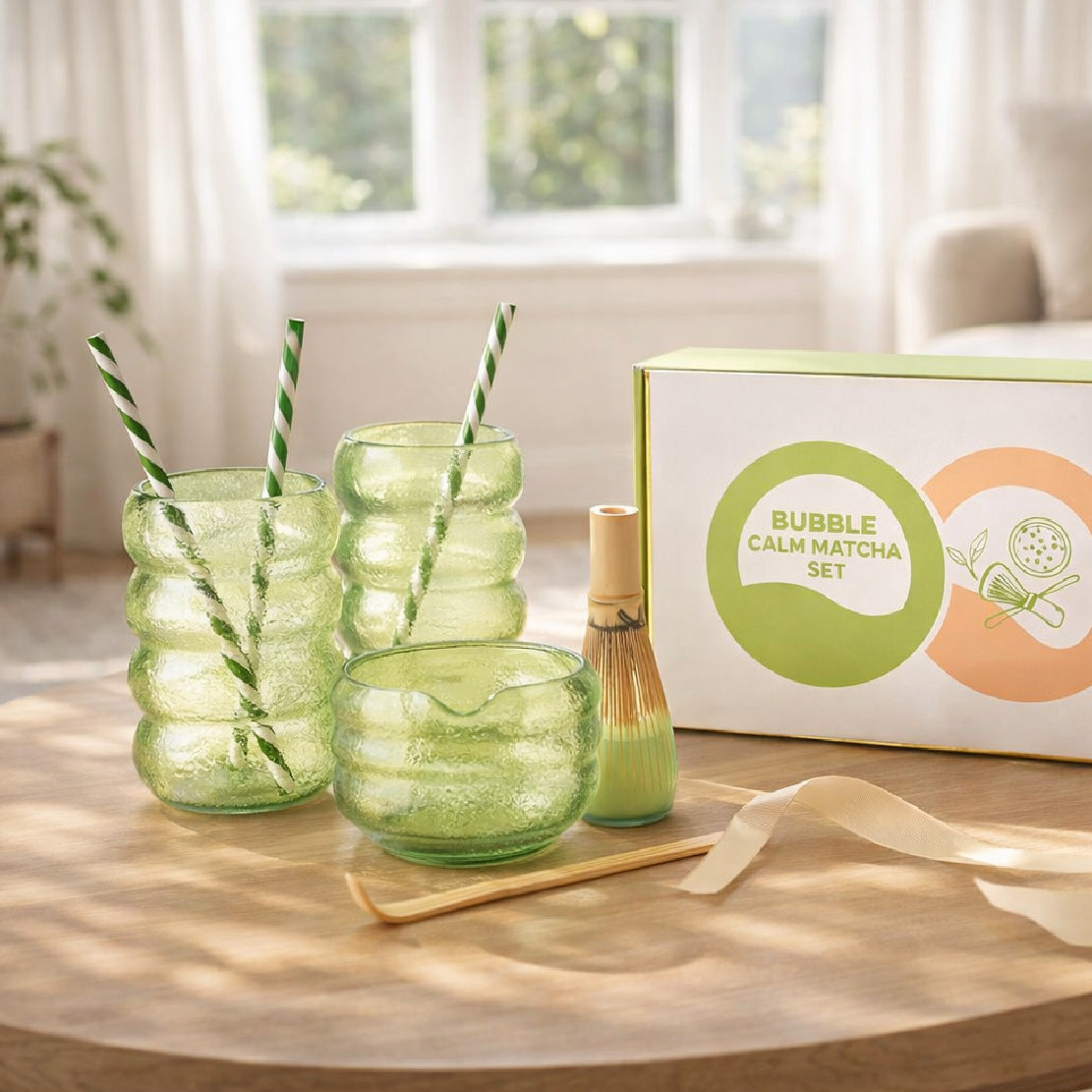 Green Bubble Calm Matcha Mindfulness Set